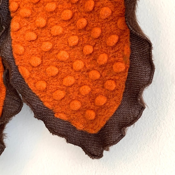 Latifa Boutique Burnt Orange Wool Outer Fauux Fur Lining - Picture 4 of 9